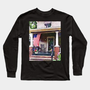 House with Betsy Ross Flag Long Sleeve T-Shirt